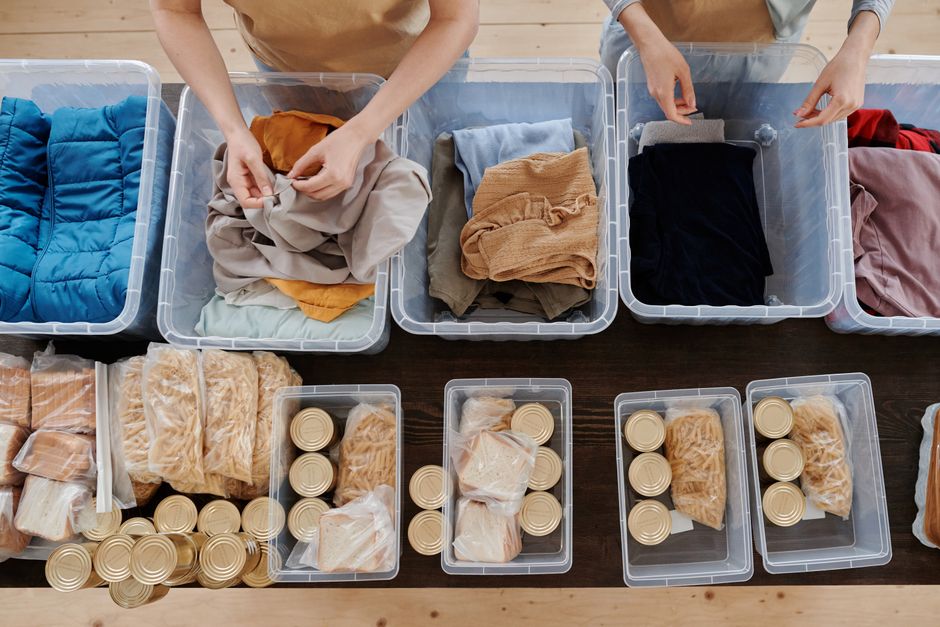 Pantry Bins with woven texture — home · Organization