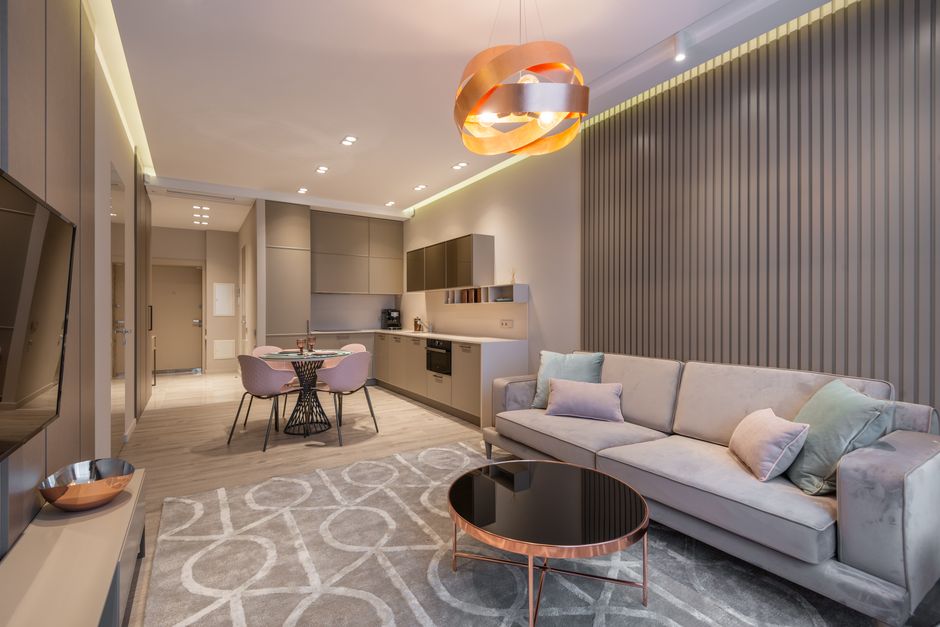 Sofa Layout with a gallery-style arrangement — home · Living Rooms