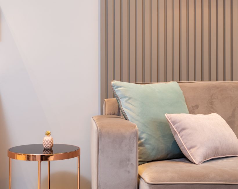Side Table with layered natural textures — home · Living Rooms