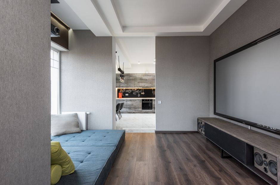 Open-Plan Zone using one-color repetition — home · Interior Design