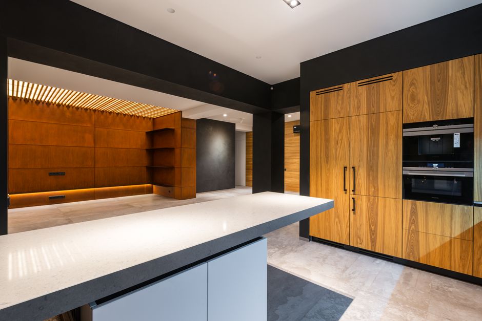 Mixed-Material Kitchen with removable updates — home · Interior Design
