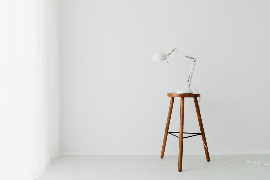 Stenciled Stool with a fabric accent — home · DIY