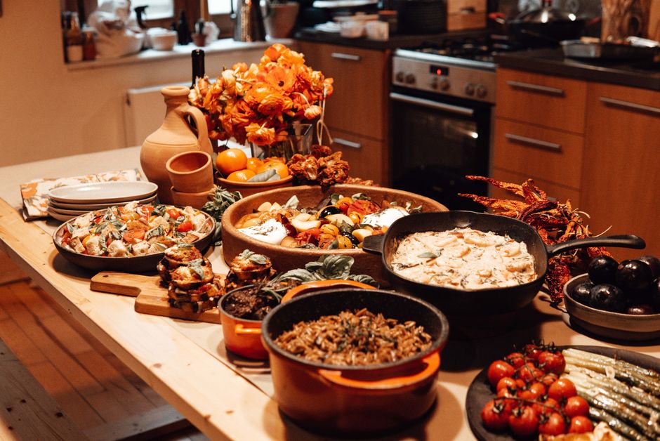Pasta Night Spread for a family reunion — food · Food & Hosting