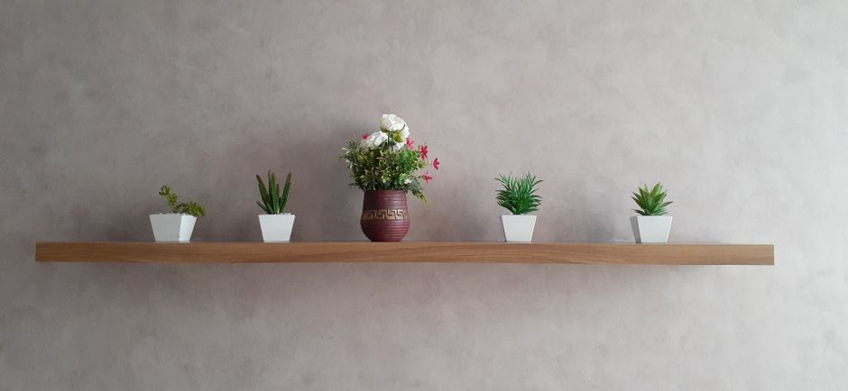 Floating Shelf with a fabric accent — home · DIY