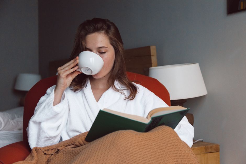 Bedside Tea Routine with a short breathing pause — wellness · Sleep