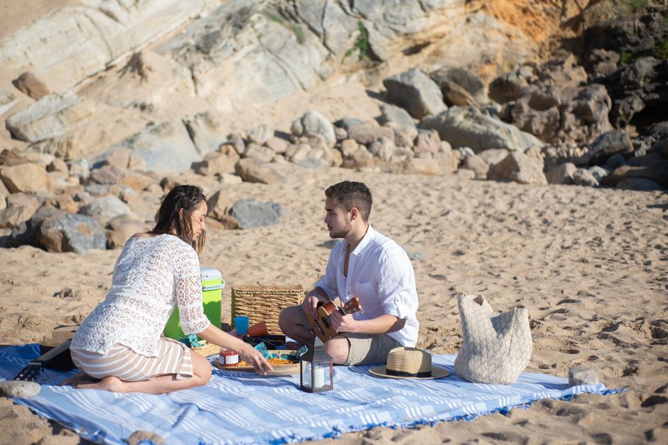Beach Picnic with a short walking route — travel · Beach Vacations