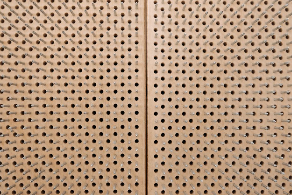 Pegboard Organizer with a fabric accent — home · DIY