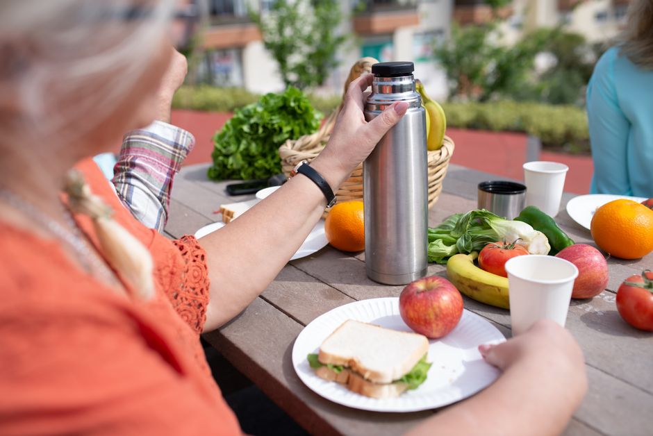 Outdoor Lunch with a calming tea ritual — wellness · Healthy Lifestyle