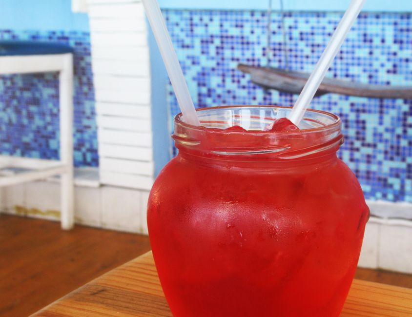 Sparkling Berry Lemonade with coconut cream — food · Drinks