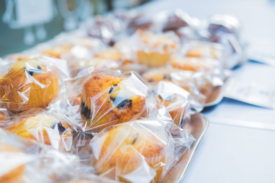 Blueberry Muffins with toasted pecans — food · Baking