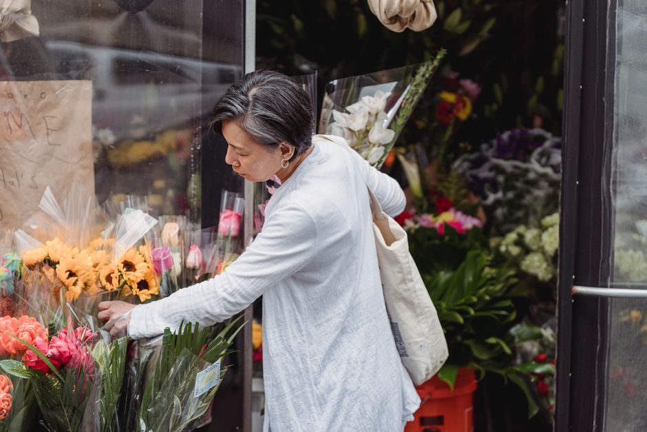 Fresh-Flower Grocery Stop after a long commute after a long commute — wellness · Feel-Good Activities