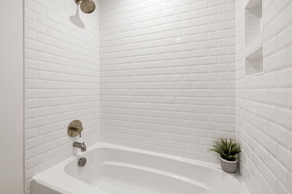 Shower Niche with hidden everyday storage — home · Bathrooms