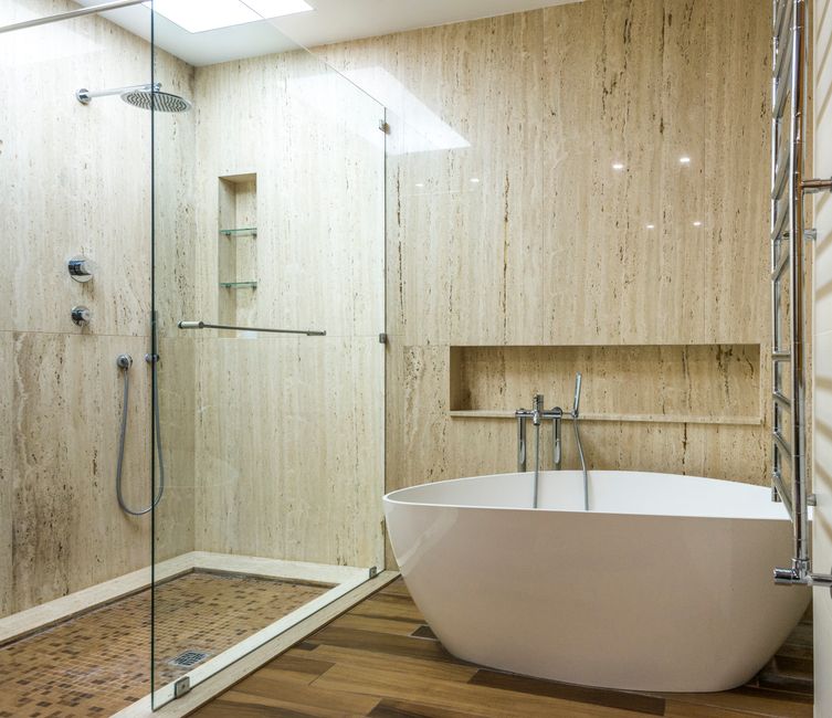 Shower Niche with removable updates — home · Bathrooms