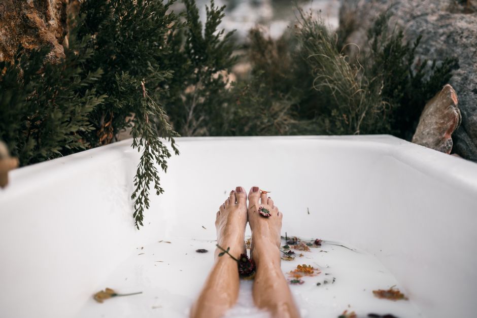 Warm Foot Soak for a short outdoor break — wellness · Relaxation