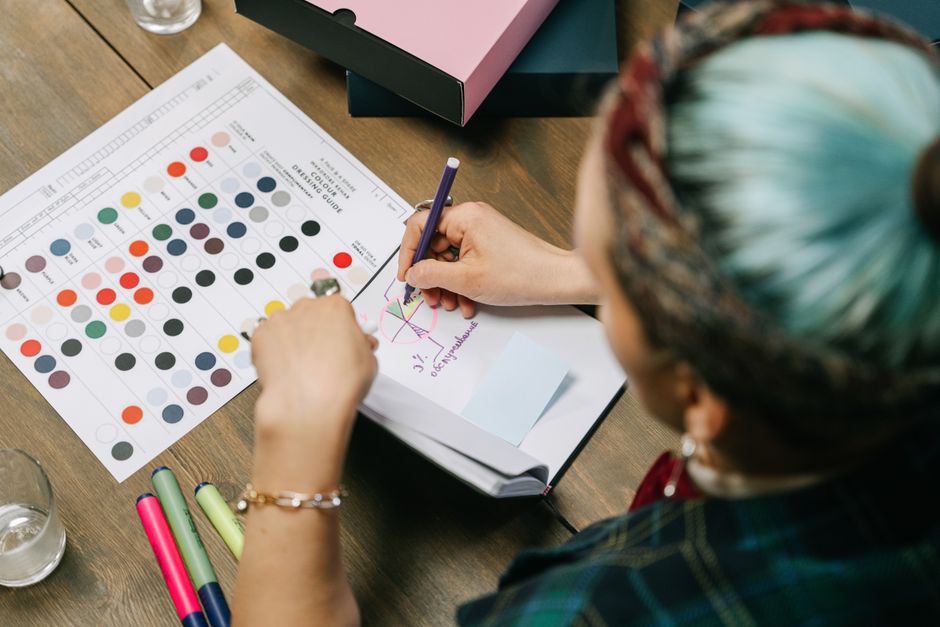 Mood Color Chart for blank journal page — diy-creativity · Journaling
