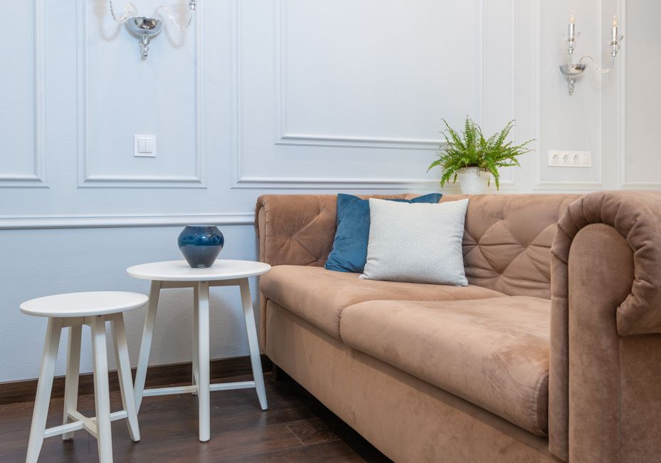 Side Table with a quiet hotel-like touch — home · Living Rooms
