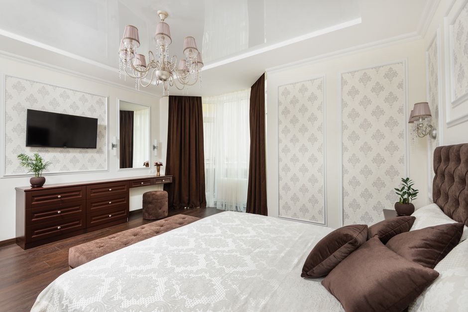 Small Dresser with warm evening lighting — home · Bedrooms