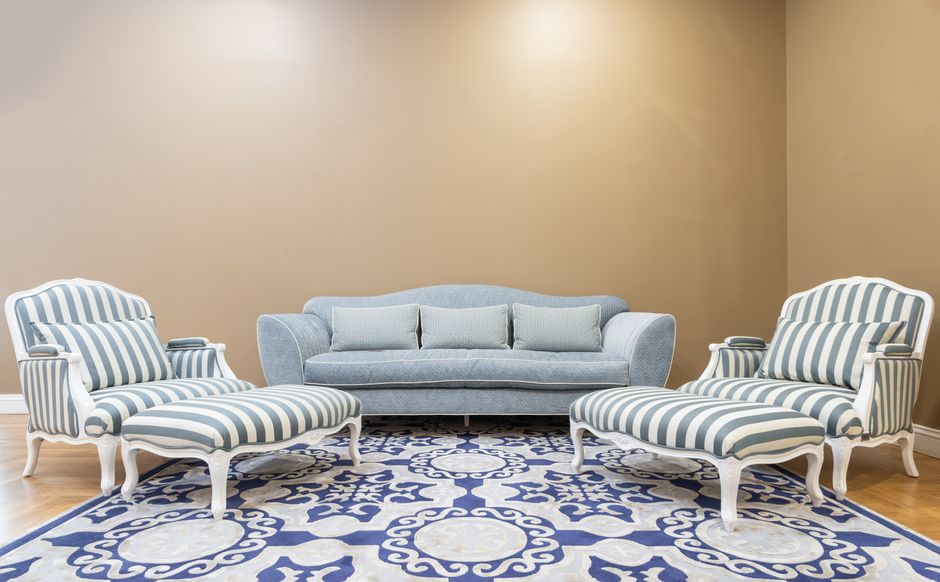 Accent Chair using one-color repetition — home · Living Rooms