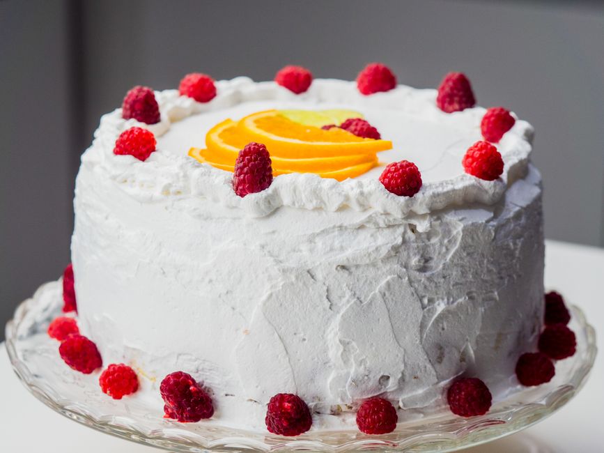 Orange Olive Oil Cake with raspberry swirl — food · Desserts