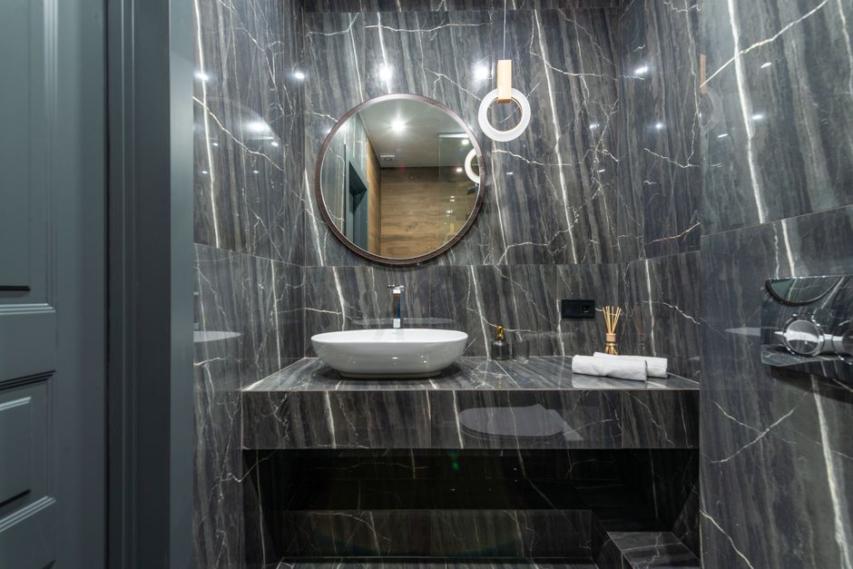 Floating Vanity with a durable everyday finish — home · Bathrooms