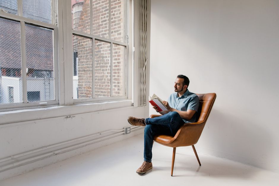 Reading Chair with a vintage-modern mix — home · Bedrooms