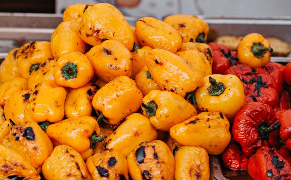 Stuffed Bell Peppers for family style tables — food · Dinner Ideas
