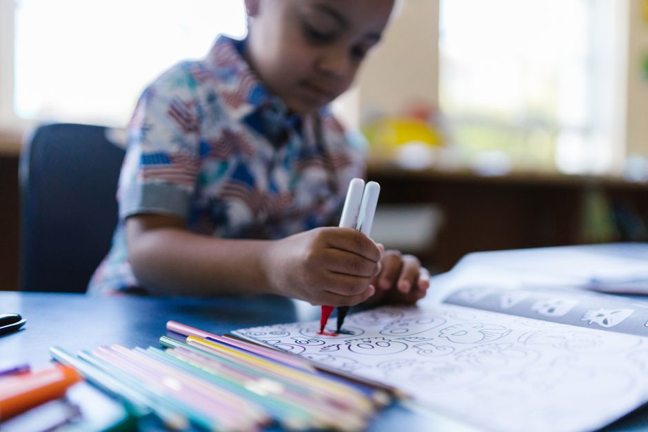 Coloring Session during a quiet evening — wellness · Relaxation