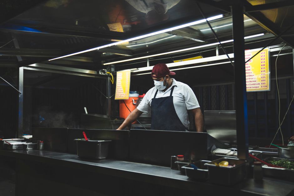 Kitchen Closing Shift during a five-minute pause — wellness · Evening Routines