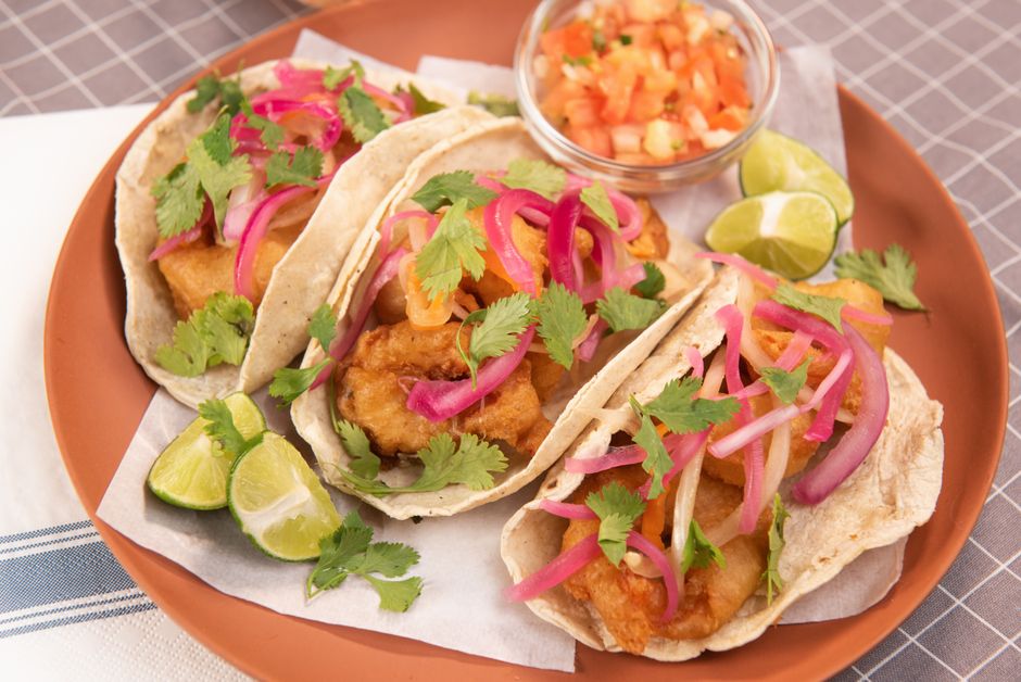 Crispy Tofu Tacos with a yogurt dressing — food · Lunch Ideas