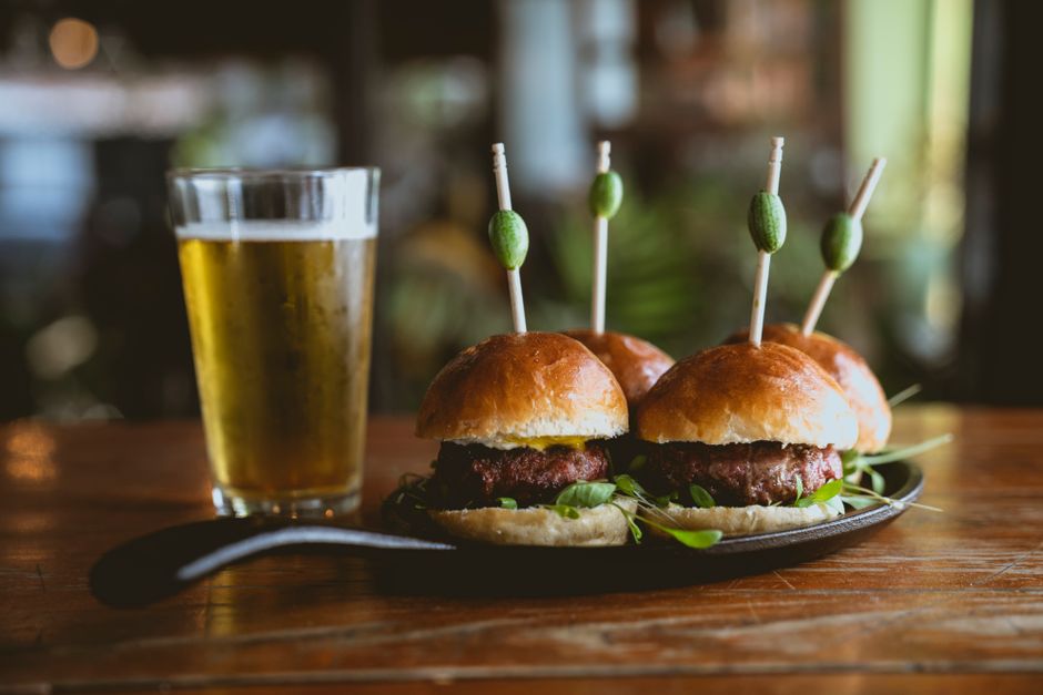 Mini Veggie Sliders for bite size serving — food · Party Food
