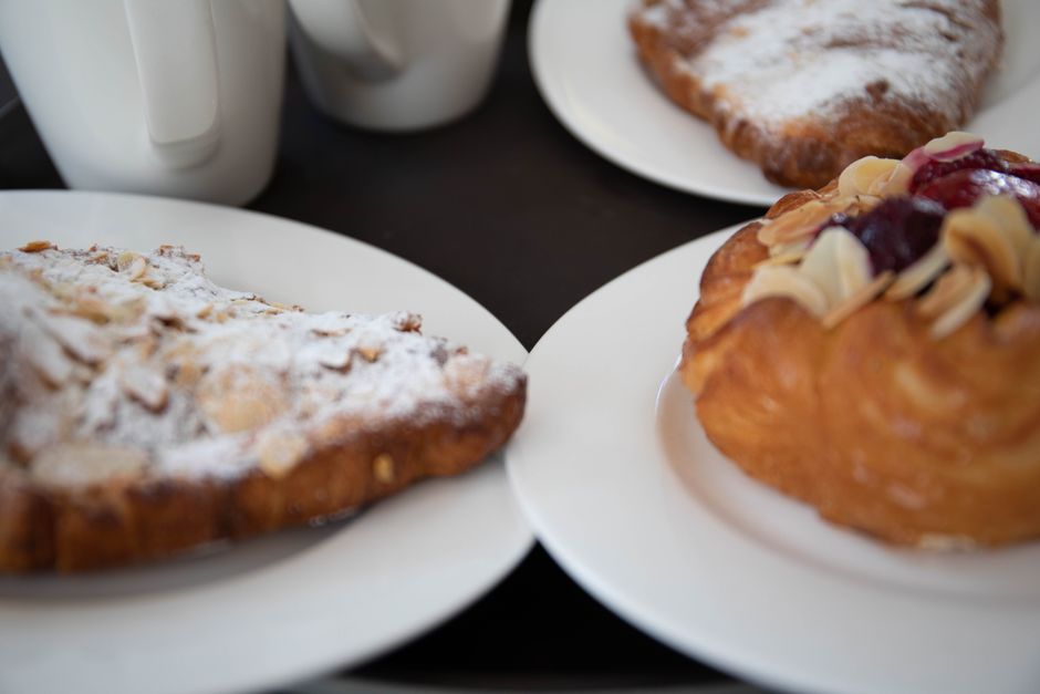 Almond Croissants — sourdough focaccia lazy for a brunch basket — food · Baking