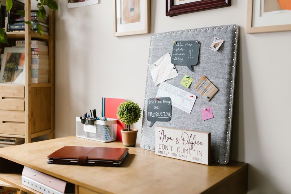 Fabric Memo Board with a polished final coat — home · DIY