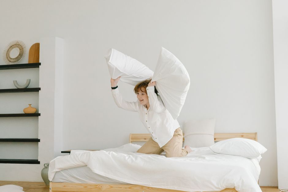 Layered Pillows with a useful styling trick — home · Bedrooms