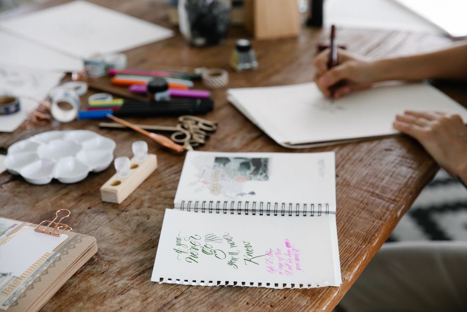 Handmade Notebook with a hand-painted finish — diy-creativity · Creative Projects
