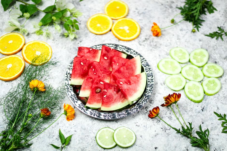 Watermelon Lime Refresher for water hot afternoons — food · Drinks