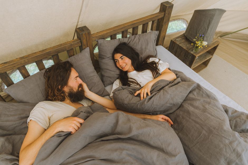 Linen Duvet with a quiet hotel-like touch — home · Bedrooms