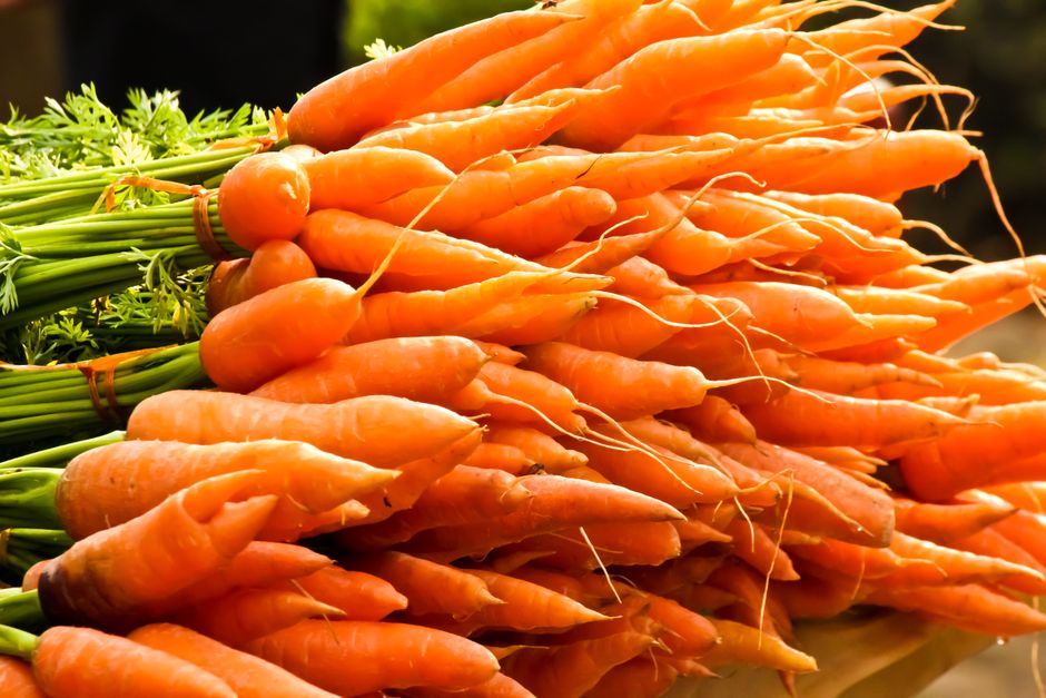 Carrot Hummus Boats with cucumber and herbs — food · Snacks