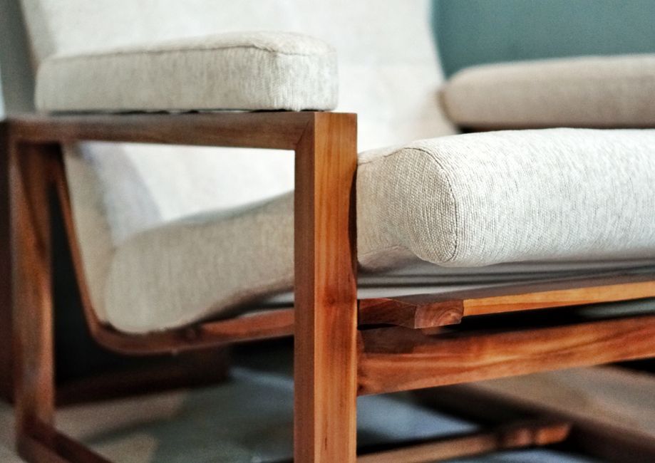 Accent Chair around a statement mirror — home · Living Rooms