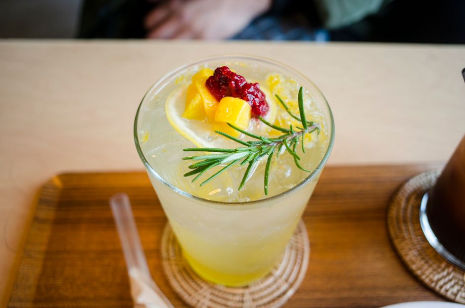 Rosemary Citrus Cooler for water hot afternoons — food · Drinks