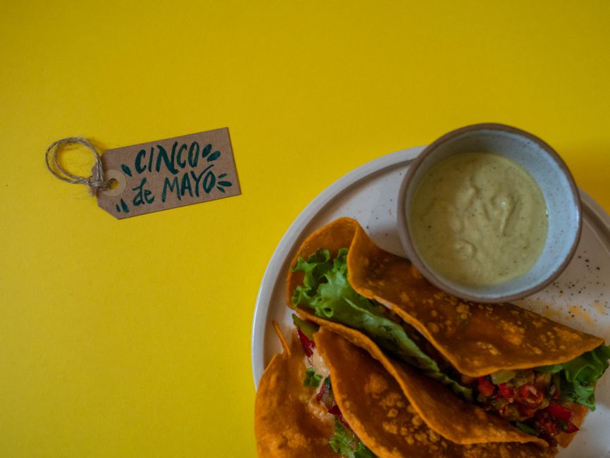 Crispy Tofu Tacos — hummus veggie wrap with a crisp slaw — food · Lunch Ideas