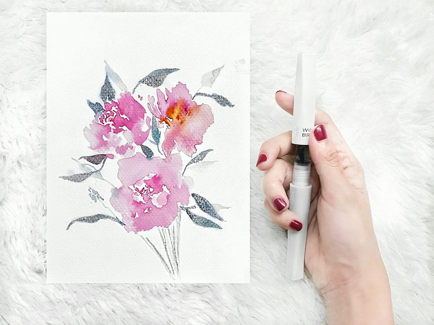 Loose Floral Ink Wash using thrifted fabric — diy-creativity · Art & Painting