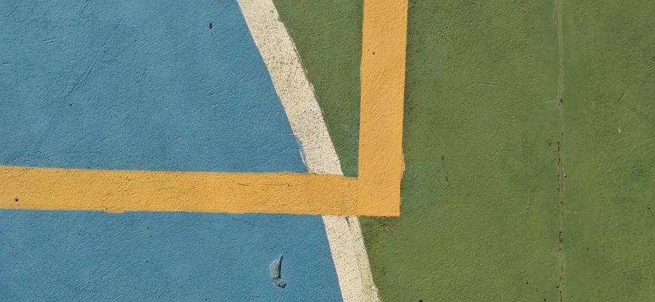 Geometric Color Field with a personalized monogram — diy-creativity · Art & Painting