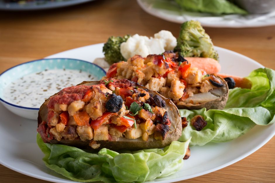 Stuffed Bell Peppers for a vegetarian dinner — food · Dinner Ideas
