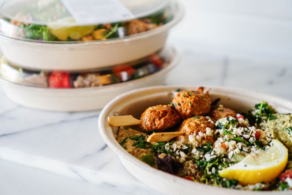 Falafel Grain Bowl with roasted vegetables — food · Lunch Ideas