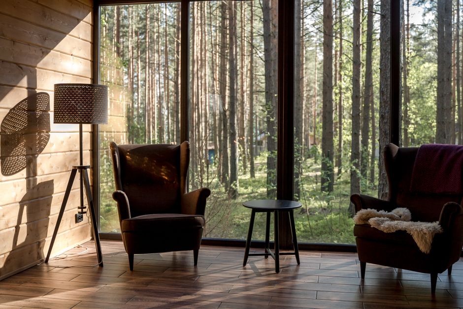 Floor Lamp with a practical focal point — home · Living Rooms
