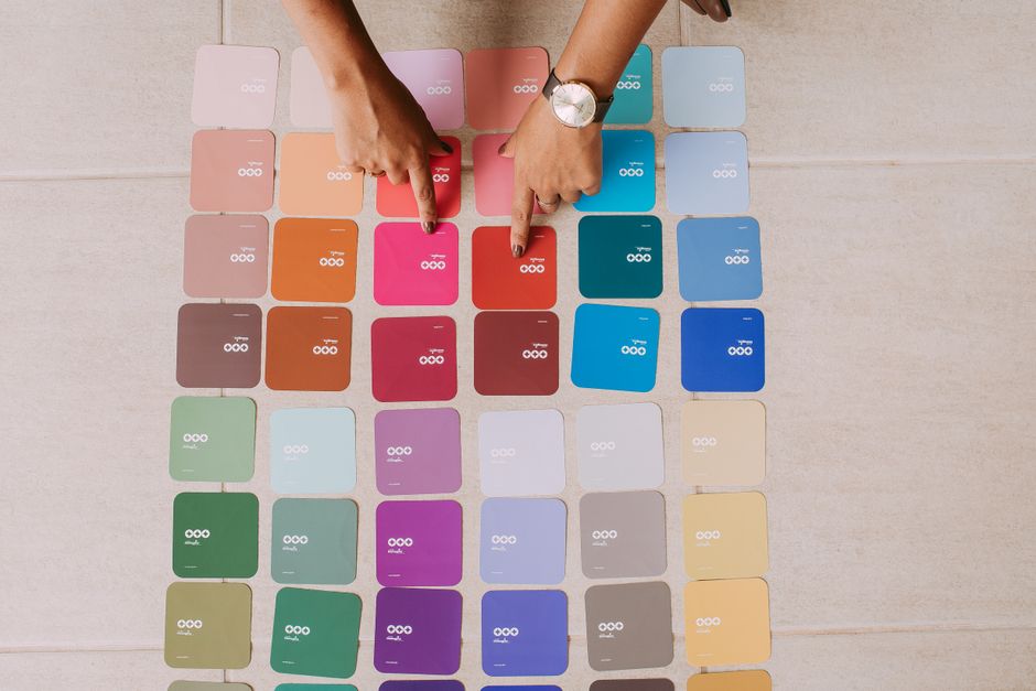 Mood Color Chart with a bold geometric pattern — diy-creativity · Journaling