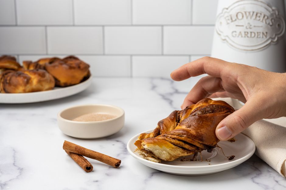 Cinnamon Roll Bites with warm spice — food · Baking