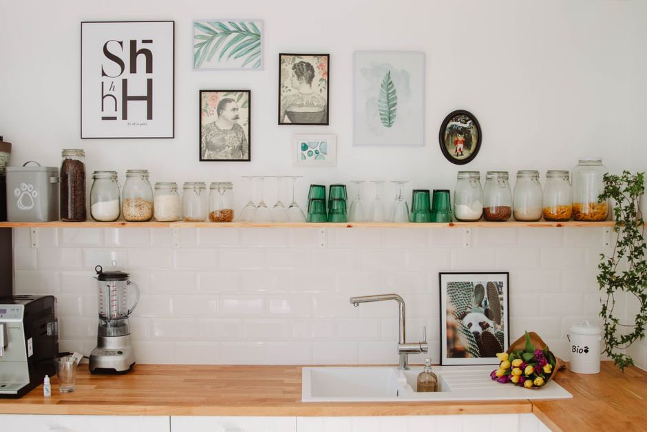 Mixed-Material Kitchen with a soft curved silhouette — home · Interior Design