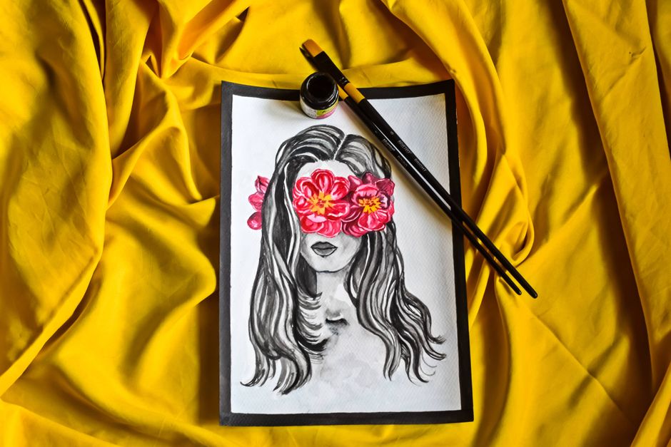 Ink Botanical Sketch for learning new technique — diy-creativity · Art & Painting