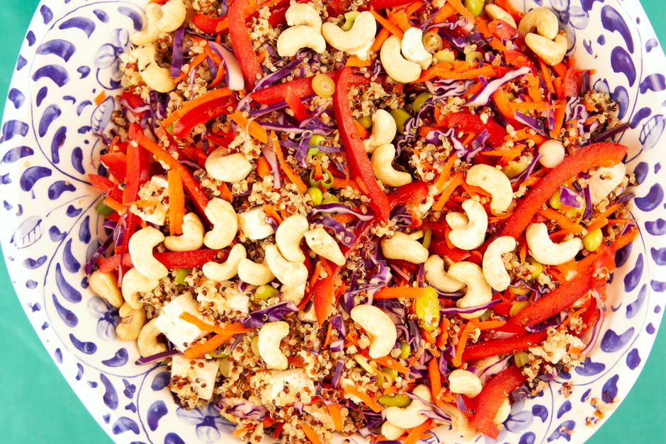 Sesame Ginger Tofu with tomato basil relish — food · Dinner Ideas